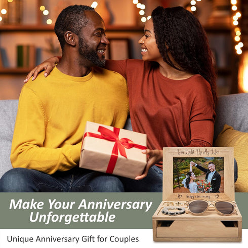 Happy Anniversary Wood Photo Frame Box